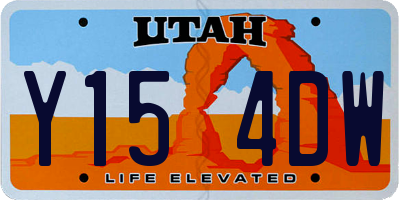 UT license plate Y154DW