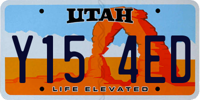 UT license plate Y154ED