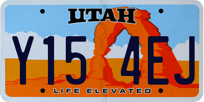 UT license plate Y154EJ