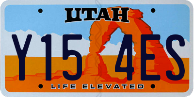 UT license plate Y154ES
