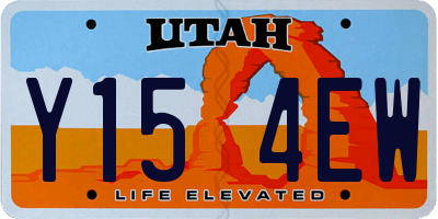 UT license plate Y154EW