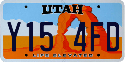 UT license plate Y154FD