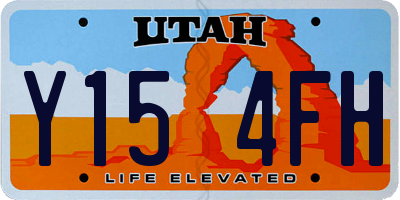 UT license plate Y154FH