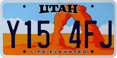 UT license plate Y154FJ