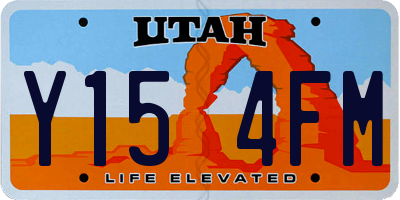 UT license plate Y154FM