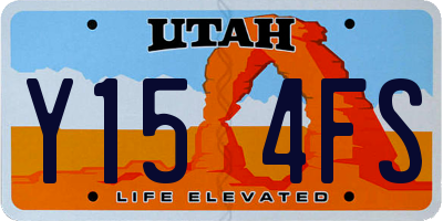UT license plate Y154FS