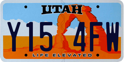 UT license plate Y154FW