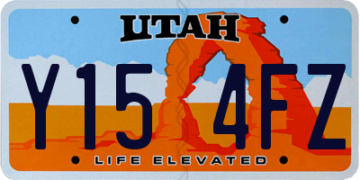 UT license plate Y154FZ