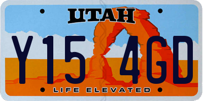 UT license plate Y154GD