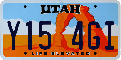 UT license plate Y154GI