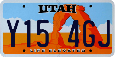 UT license plate Y154GJ