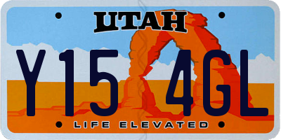 UT license plate Y154GL