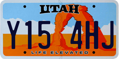 UT license plate Y154HJ