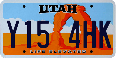 UT license plate Y154HK