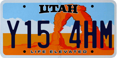 UT license plate Y154HM