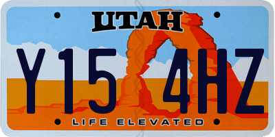 UT license plate Y154HZ