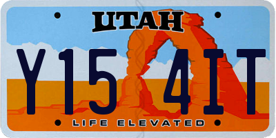 UT license plate Y154IT