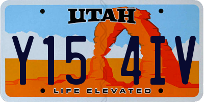 UT license plate Y154IV