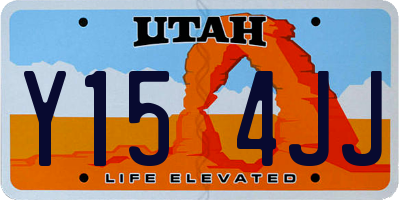 UT license plate Y154JJ