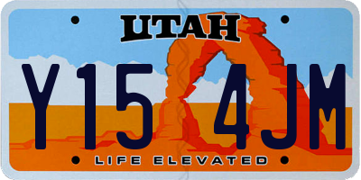 UT license plate Y154JM