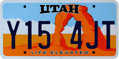 UT license plate Y154JT