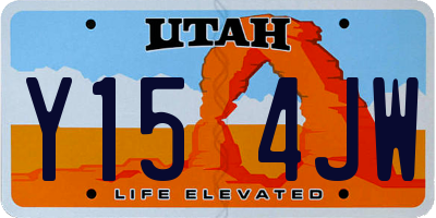 UT license plate Y154JW