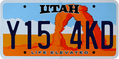 UT license plate Y154KD