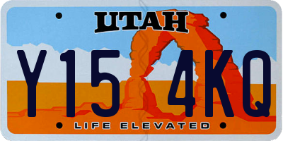 UT license plate Y154KQ