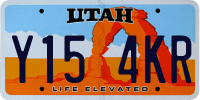 UT license plate Y154KR