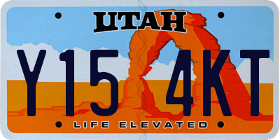 UT license plate Y154KT