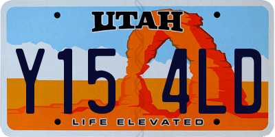 UT license plate Y154LD