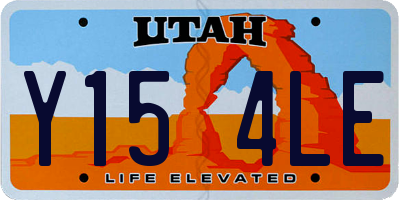 UT license plate Y154LE