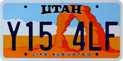 UT license plate Y154LF