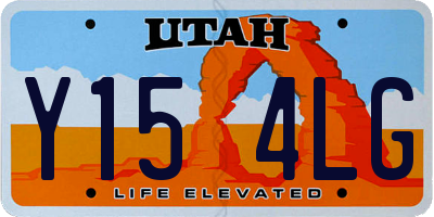 UT license plate Y154LG