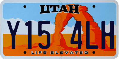 UT license plate Y154LH