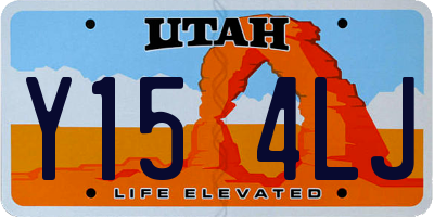 UT license plate Y154LJ