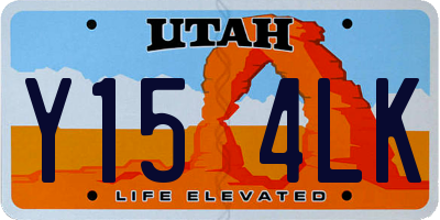 UT license plate Y154LK