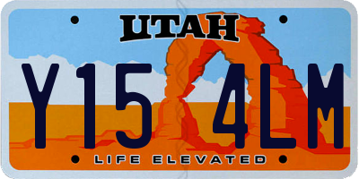 UT license plate Y154LM