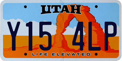 UT license plate Y154LP