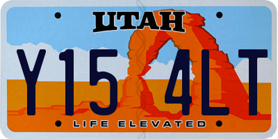 UT license plate Y154LT