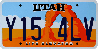 UT license plate Y154LV