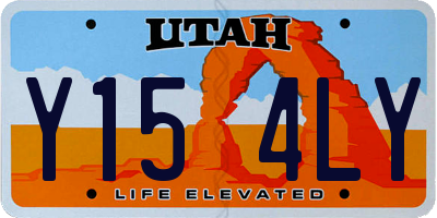 UT license plate Y154LY