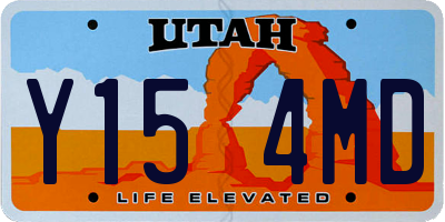 UT license plate Y154MD