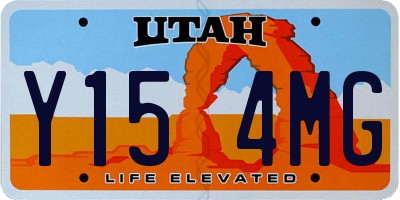 UT license plate Y154MG
