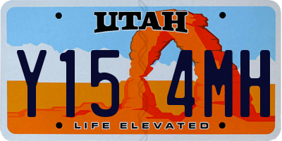 UT license plate Y154MH