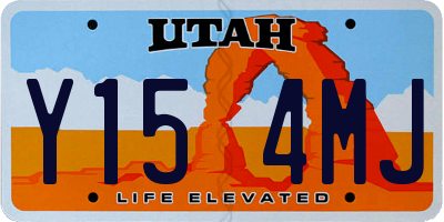 UT license plate Y154MJ