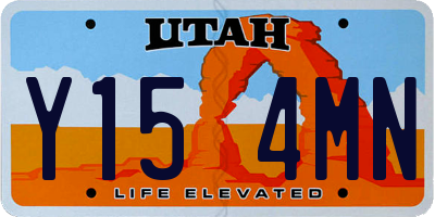 UT license plate Y154MN