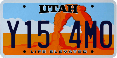 UT license plate Y154MO