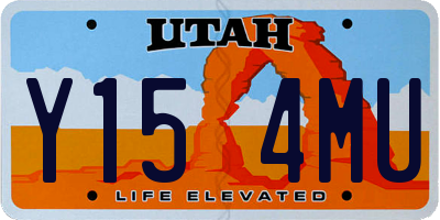 UT license plate Y154MU