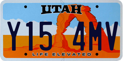 UT license plate Y154MV